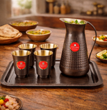 Antique brass juice set