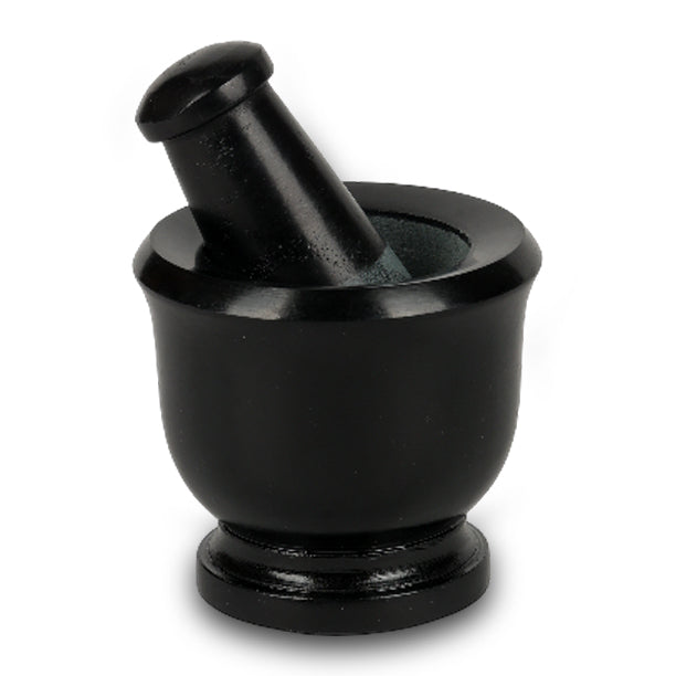 ROCK MORTER AND PESTLE BLACK