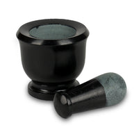 ROCK MORTER AND PESTLE BLACK