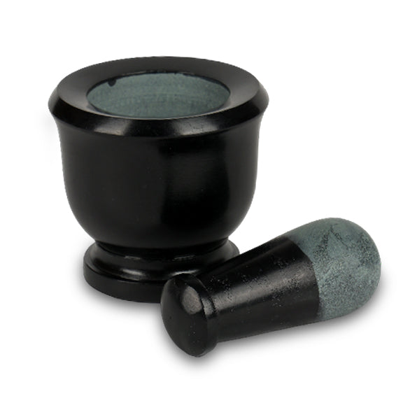 ROCK MORTER AND PESTLE BLACK