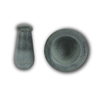 ROCK MORTER AND PESTLE GRANITE GREY