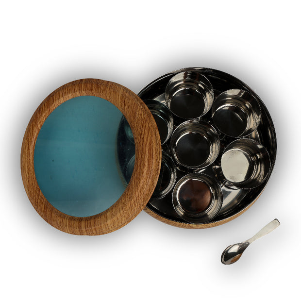 Wooden Masala Dabba