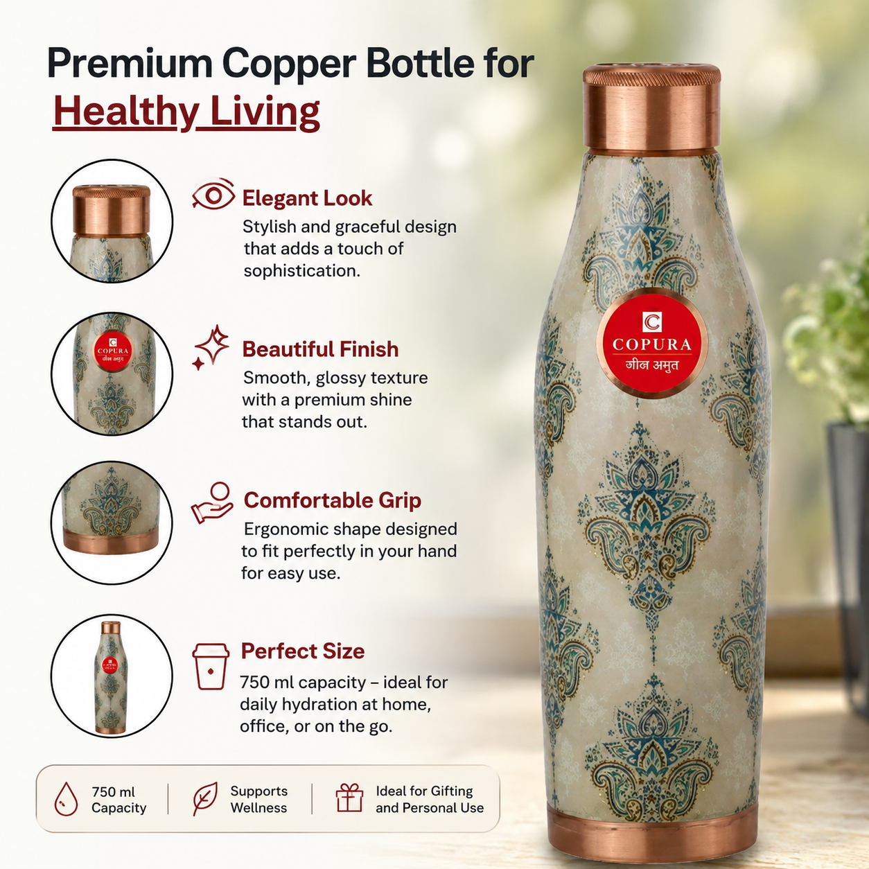 Prithvi Copper Bottle