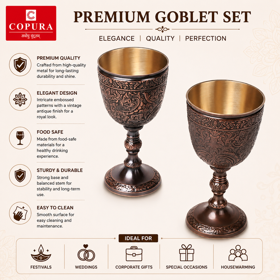 Antique Goblet Set of 2