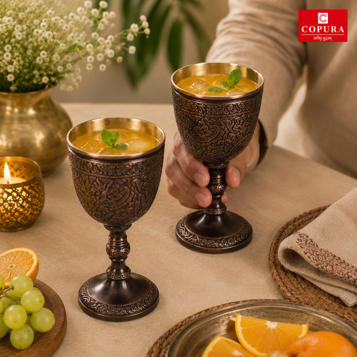 Antique Goblet Set of 2