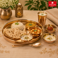 Satvik Kansya Bhojan Set Shiney