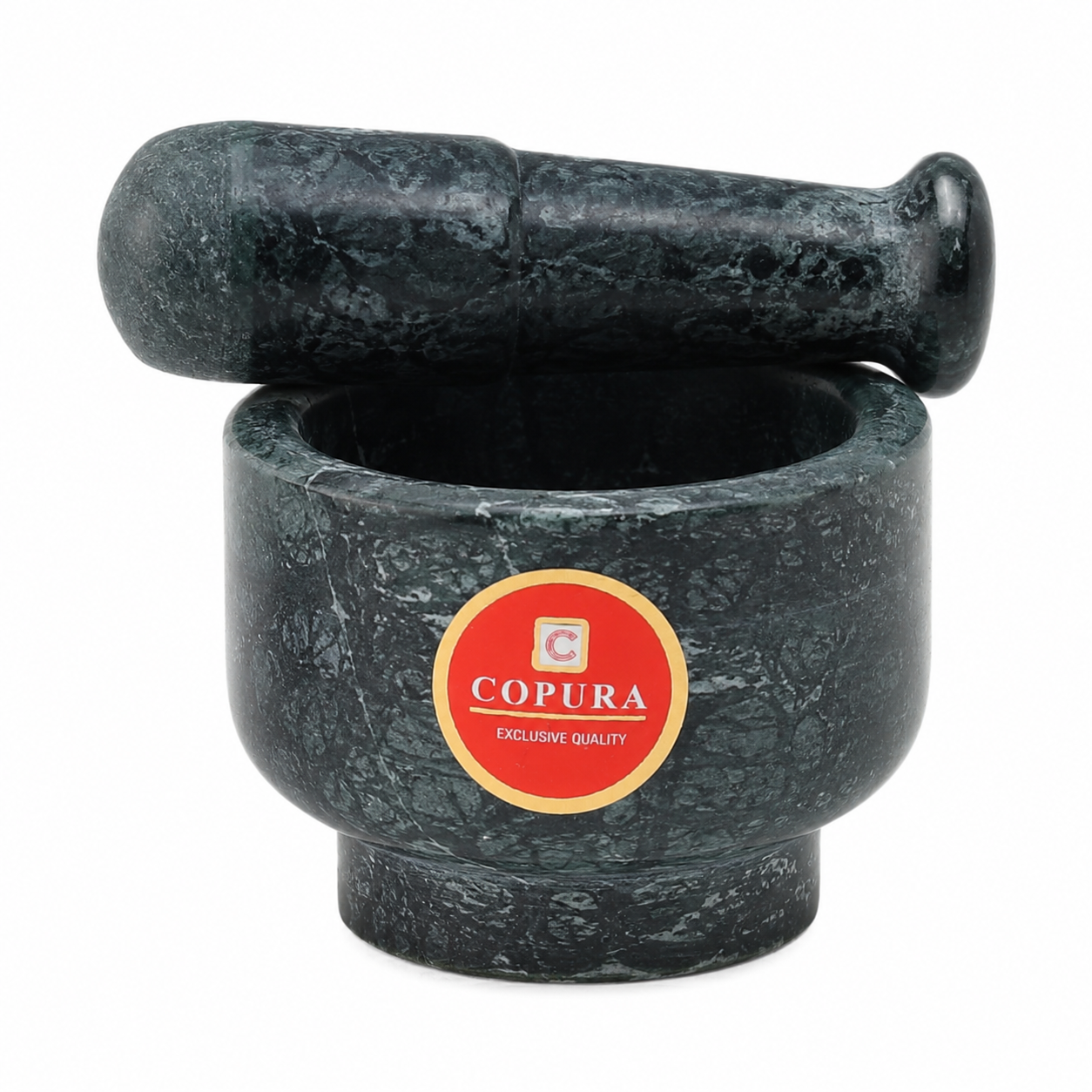 MARBLE MORTAR AND PESTEL SET  GREEN