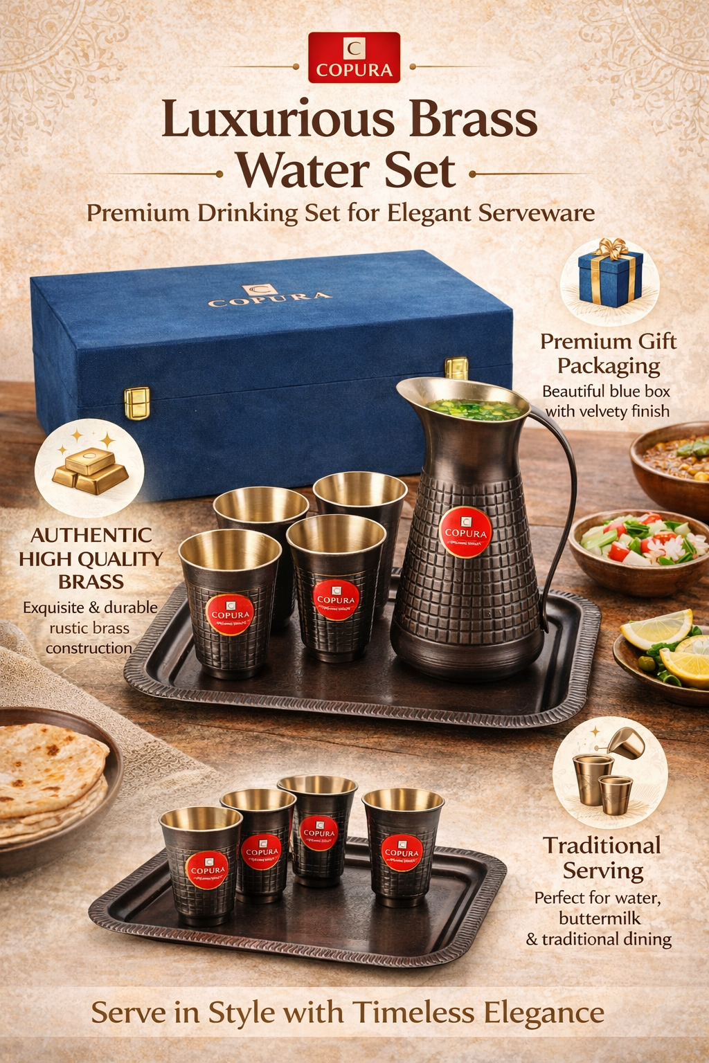 ANTIQUE BASE JUICE SET