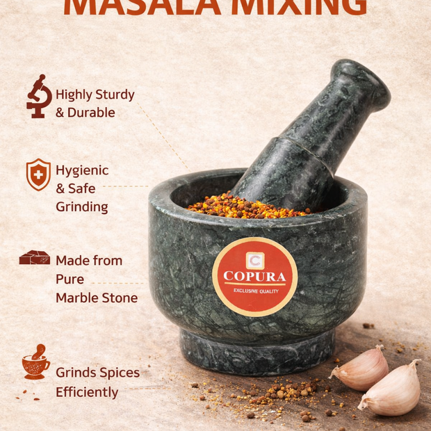 MARBLE MORTAR AND PESTEL SET GRAY