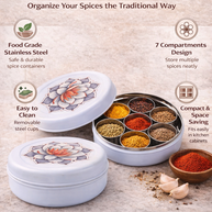 Stainless Steel Pooja Box Lotus