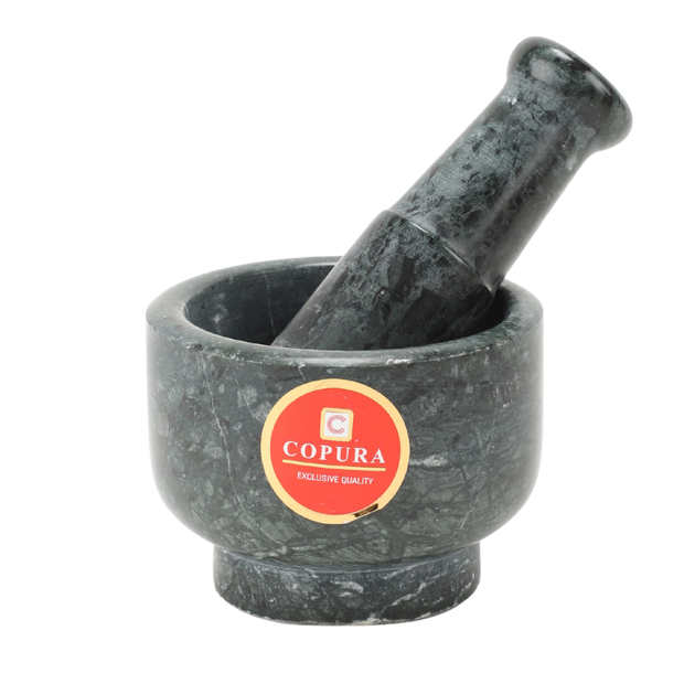 MARBLE MORTAR AND PESTEL SET GREEN