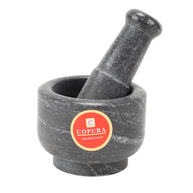 MARBLE MORTAR AND PESTEL SET GRAY