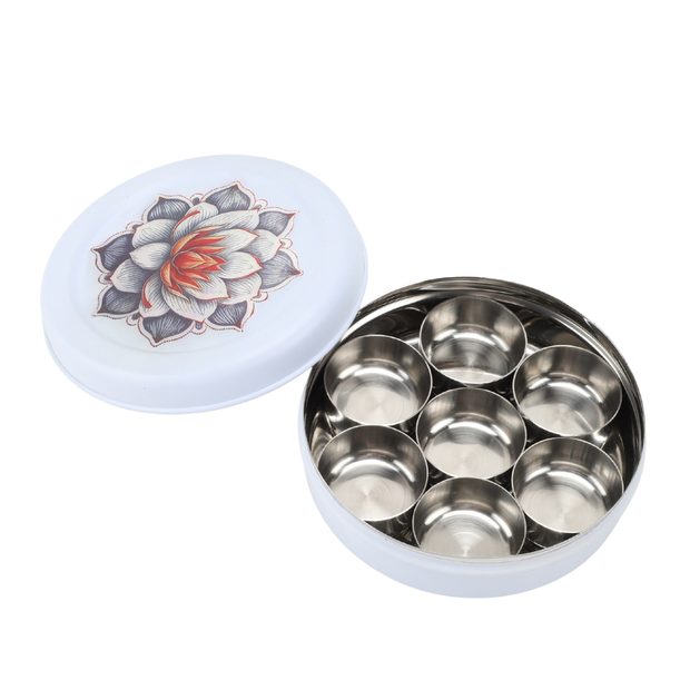 Stainless Steel Pooja Box Lotus
