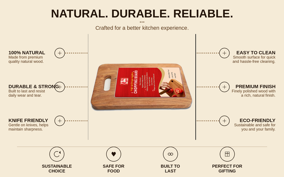 PURE SHEESHAM WOODEN CHOPPING BOARD