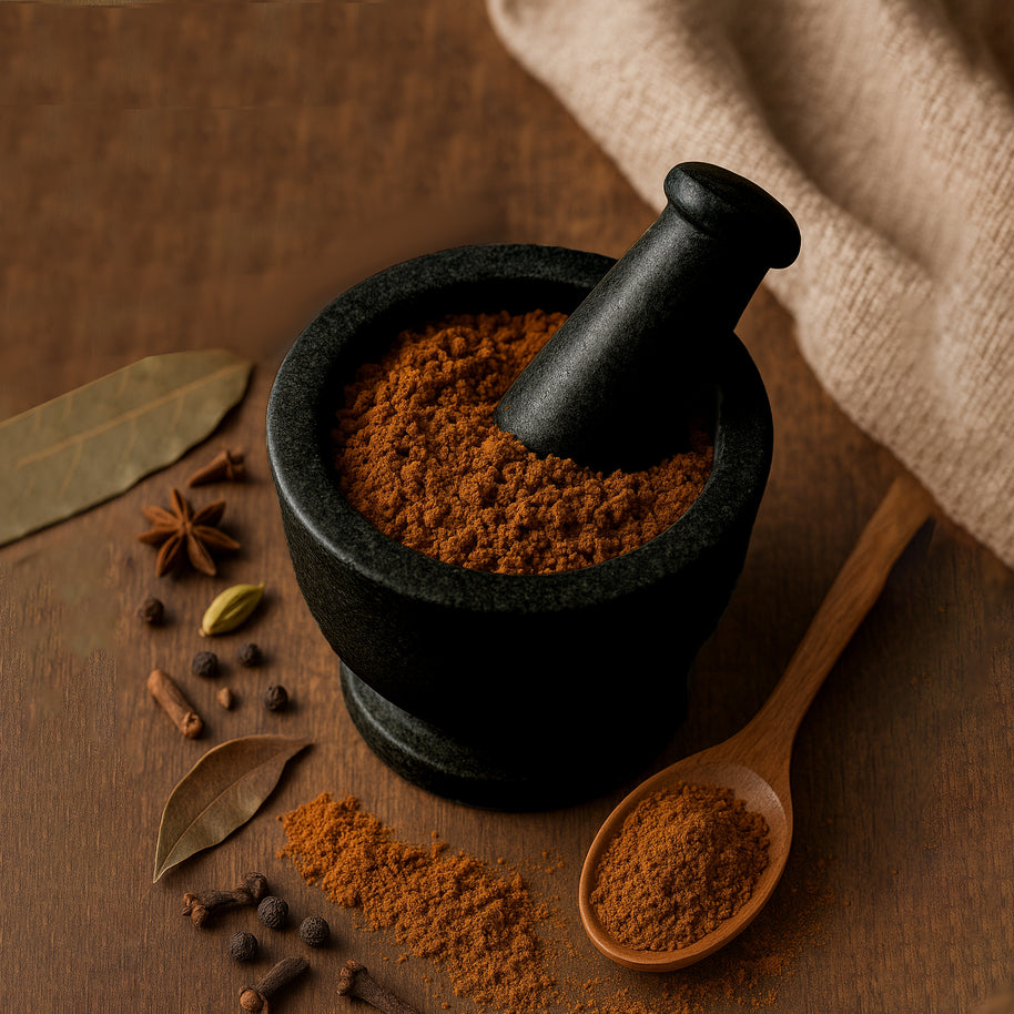 ROCK MORTER AND PESTLE BLACK