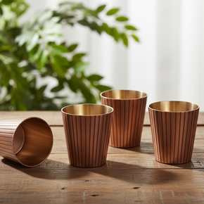 Antique Copper Glass Set of 4 - lifestyle photo