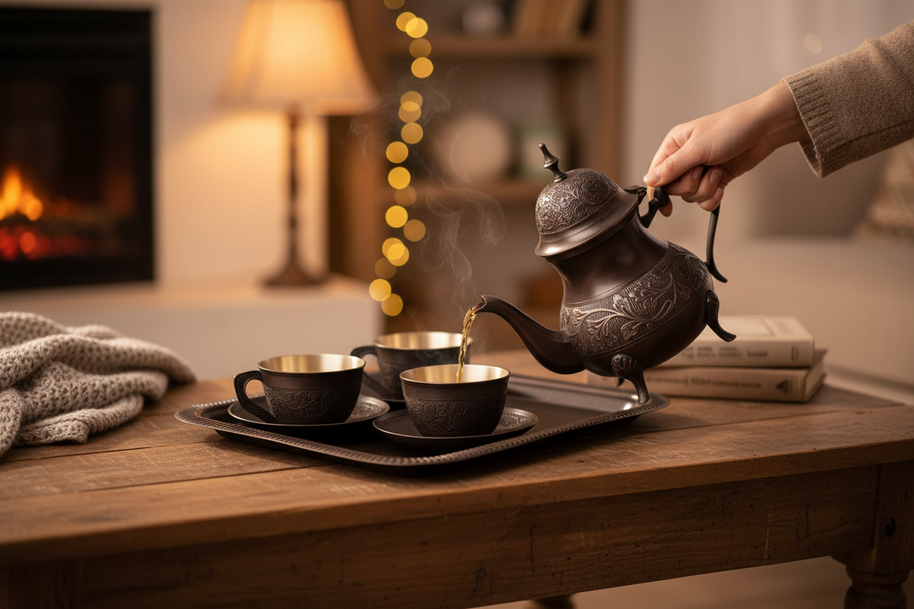 Antique Tea Set lifestyle - in use
