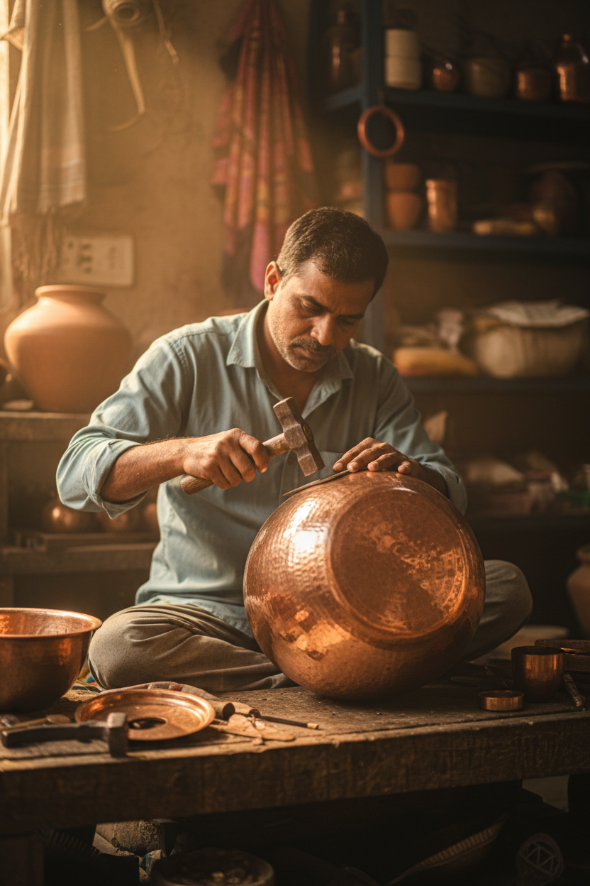 Indian Copper Artisan Craftsman