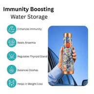 AYUSH BLUE LOTUS GOLD  COPPER WATER BOTTLE