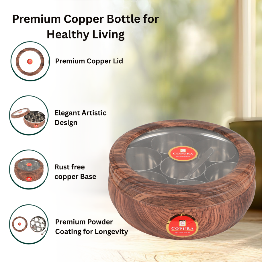 STAINLESS STEEL MASALA DABBA BROWINE